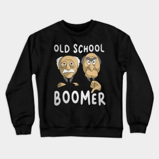 Back To Old School Funny Tee Boomer Crewneck Sweatshirt